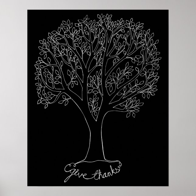 Póster Dar las gracias al árbol (Frente)