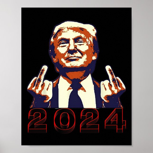 Póster Dar un Finger 2024 Flipping Off Design (Frente)