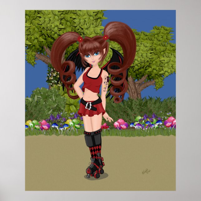 Póster Darby the Roller Derby Fairy (Frente)