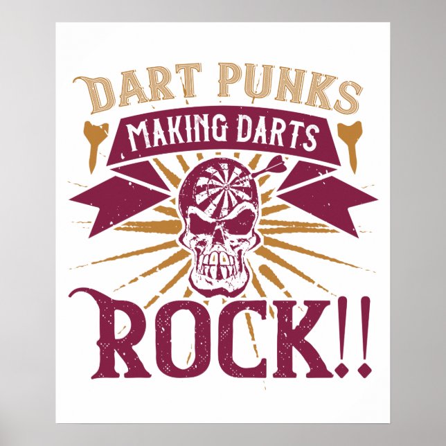 Póster Dardos - Dart Punks haciendo que los dardos rockee (Frente)