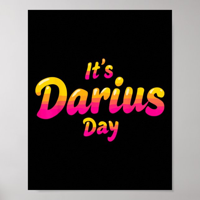 Póster Darius Day Meme divertido - Celebrar el amor3 (Frente)
