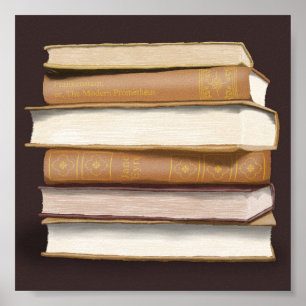 Póster Dark Academia Antique Books