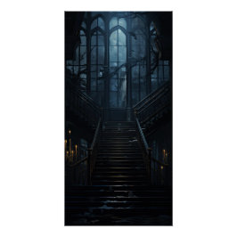 Póster Dark Academia Estética Escalera Gótica Halloween