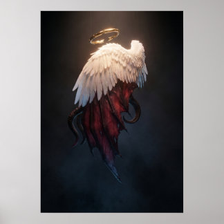Póster Dark Angel Wings Wall Art – Heavenly & Fallen 