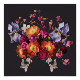 Póster Dark Botanical Bloom