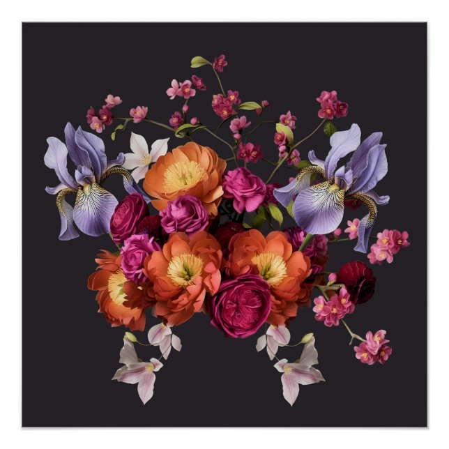 Póster Dark Botanical Bloom (Anverso)