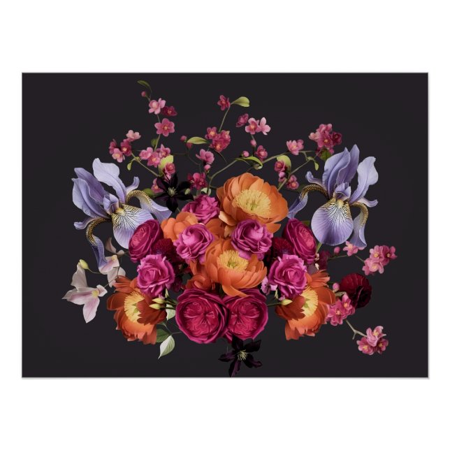 Póster Dark Botanical Bloom (Anverso)