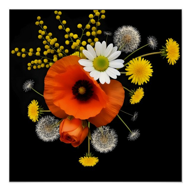 Póster Dark Botanical Bloom (Anverso)