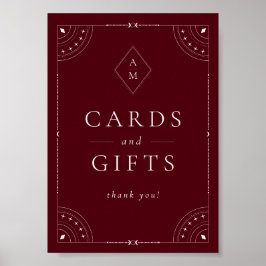 Póster Dark Burgundy Celestial y Tarjetas y Regalos de Es