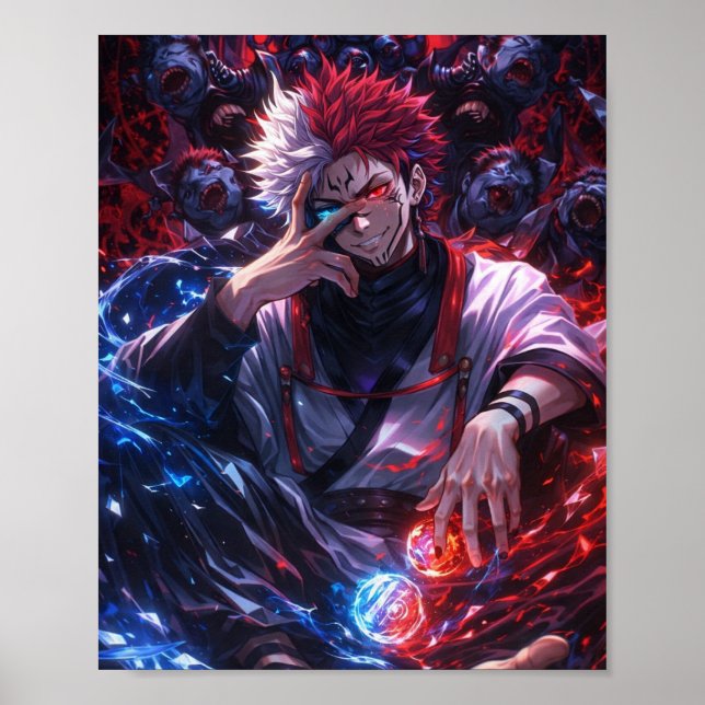 Póster Dark Elemental Sorcerer Poster – GOJOXSUKUNA (Frente)