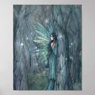 Póster Dark Forest Fairy Mystical Fantasy Art
