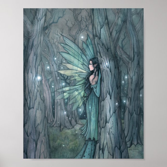 Póster Dark Forest Fairy Mystical Fantasy Art (Frente)