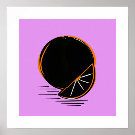 Póster Dark Orange – Minimal Graphic Art