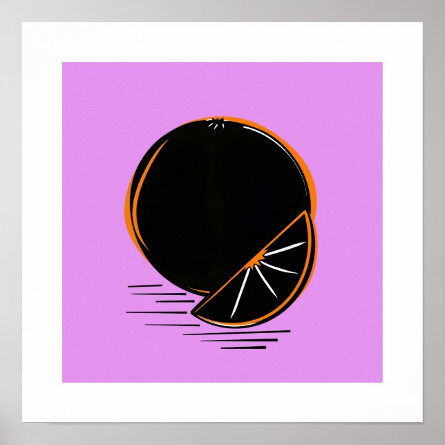 Póster Dark Orange – Minimal Graphic Art  (Frente)