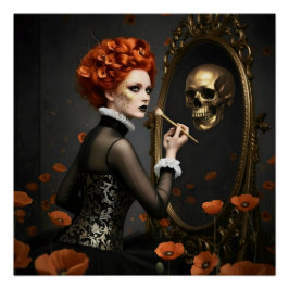 Póster  Dark Romantic Crow Motif