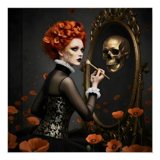 Póster  Dark Romantic Crow Motif (Anverso)