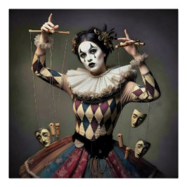 Póster  Dark Romantic Crow Motif