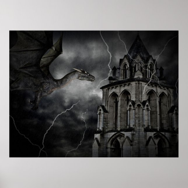 Póster Dark stormy night print (Frente)
