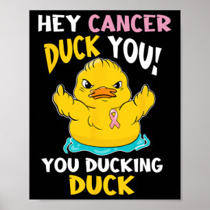 Póster Darling Duckie - Guerrero del Cáncer de Mama