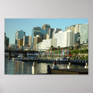 Póster Darling Harbour En Sydney, En Nueva Gales Del Sur