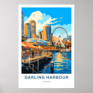 Póster Darling Harbour Sydney Travel Print