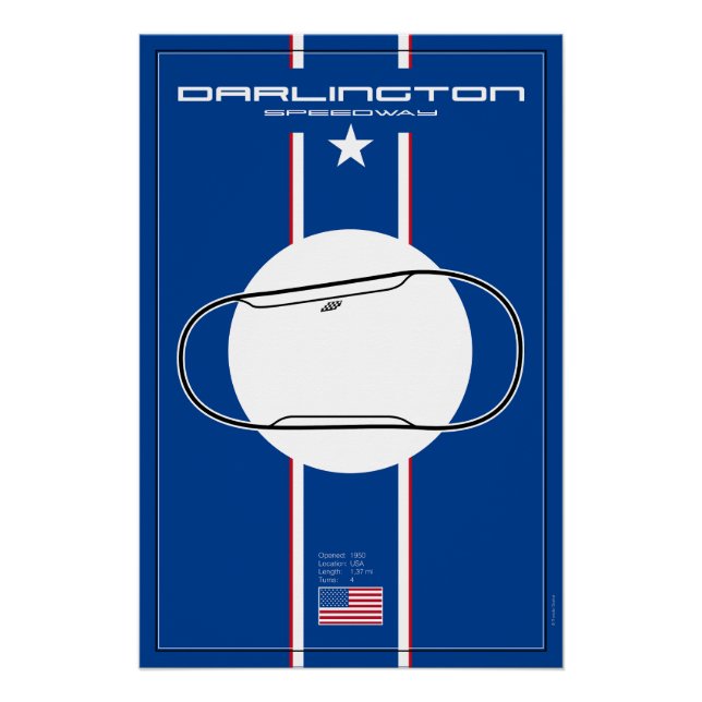 Póster Darlington Speedway (Anverso)