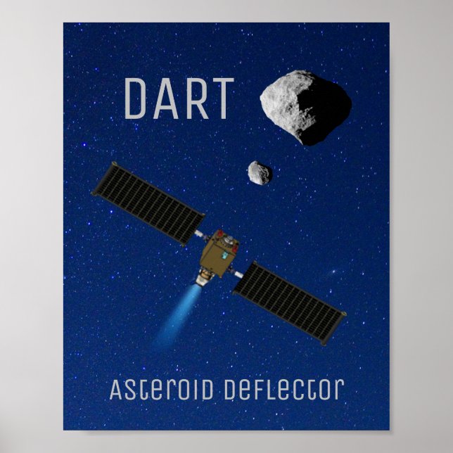 Póster DART Asteroide Deflectando la nave espacial (Frente)