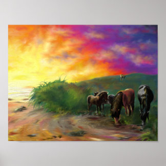 Póster Dartmoor Ponies