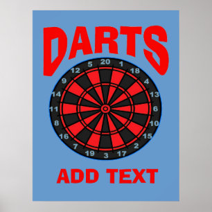 Póster Darts Target, agregar texto,