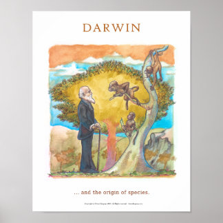 Póster Darwin el origen de las especies Victor Diogenes