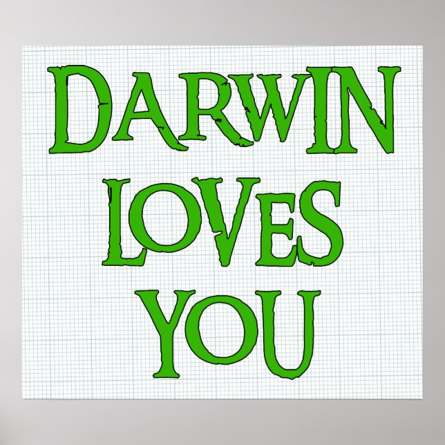 Póster Darwin te ama (Frente)