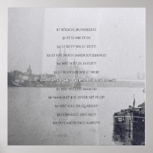 Póster Das Kölsche Grundgesetz - Kölsch - Colonia - Köln