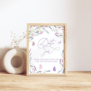 Póster Date Jar Wildflower Bridal Shower Poster