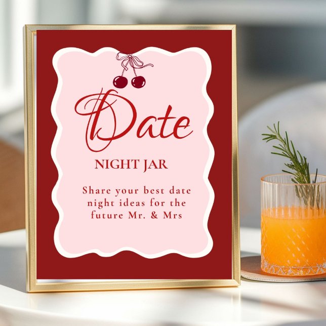 Póster Date Night valentine Bridal Shower wedding Sign (Subido por el creador)