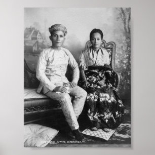 Póster Dato Mandi y esposa - Filipinas