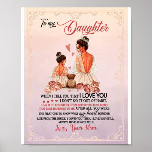 Póster Daughter Gift   Carta A Mi Hija De Mamá