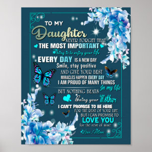 Póster Daughter Gift   Carta A Mi Hija De Mamá