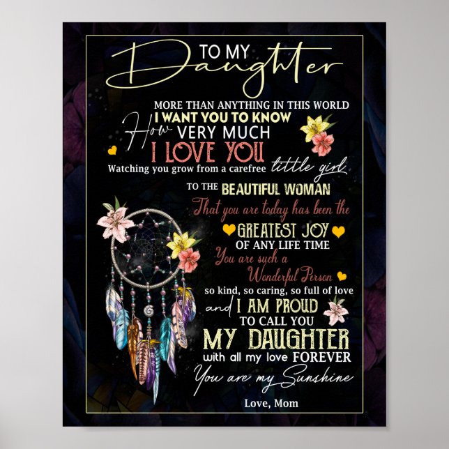 Póster Daughter Lovers | A Mi Hija La Mamá De Amor (Frente)