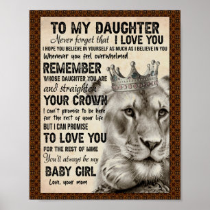 Póster Daughter Lovers   A Mi Hija La Mamá De Amor