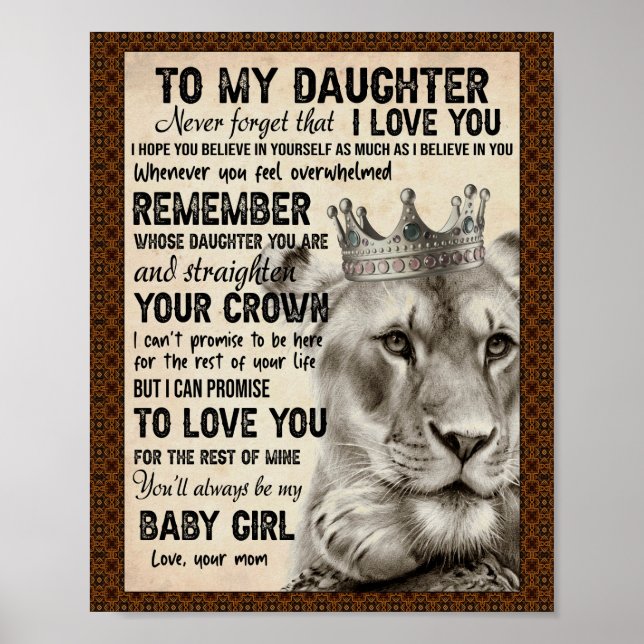 Póster Daughter Lovers | A Mi Hija La Mamá De Amor (Frente)