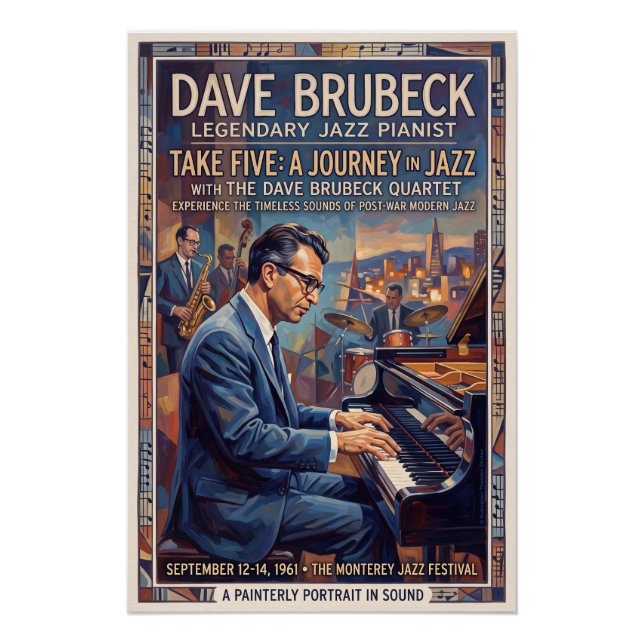 Póster Dave Brubeck  (Anverso)