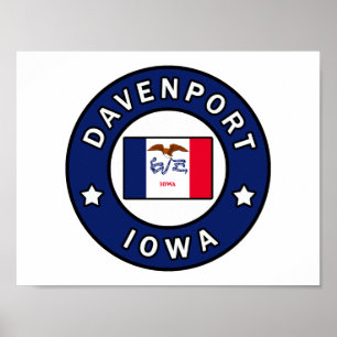 Póster Davenport Iowa