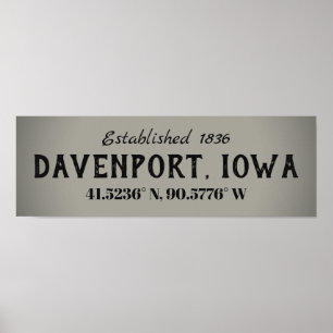 Póster Davenport, Poster de Iowa