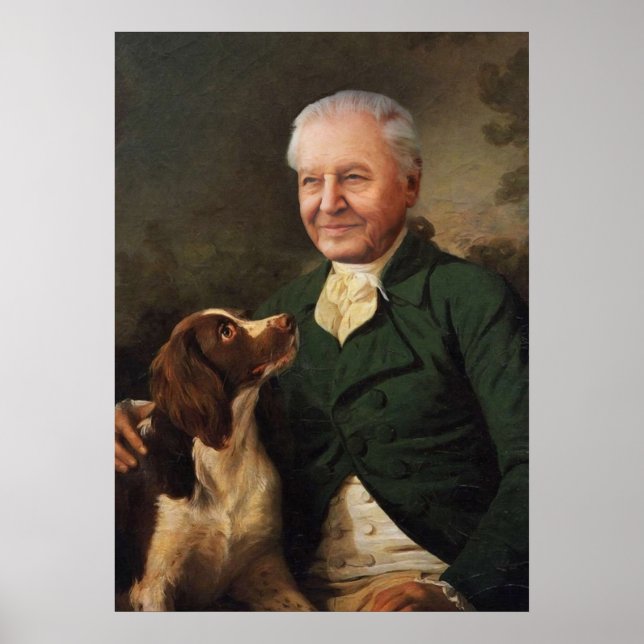 Póster David Attenborough Portrait  (Frente)