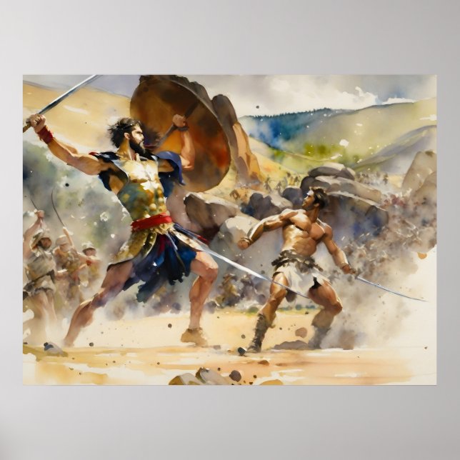 Póster David Fights Mighty Goliath (Frente)