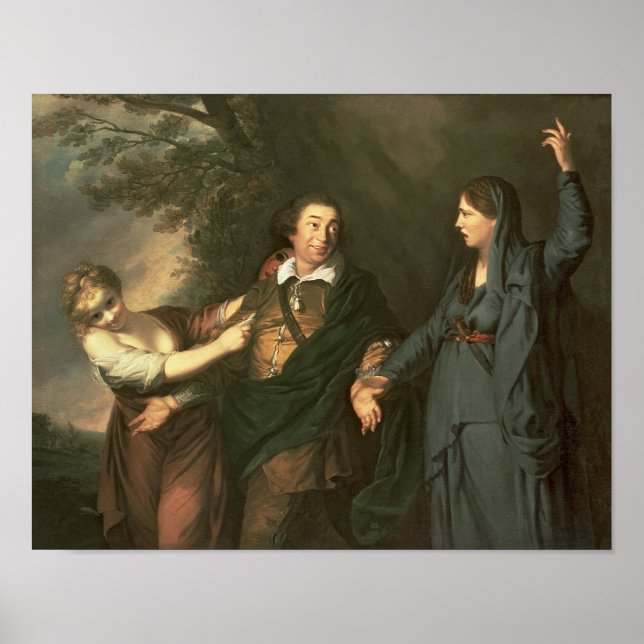 Póster David Garrick entre las malezas de la tragedia (Frente)