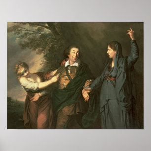Póster David Garrick entre las musas de la tragedia