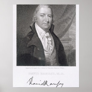 Póster David Ramsay, grabado por James Barton Longacre (1