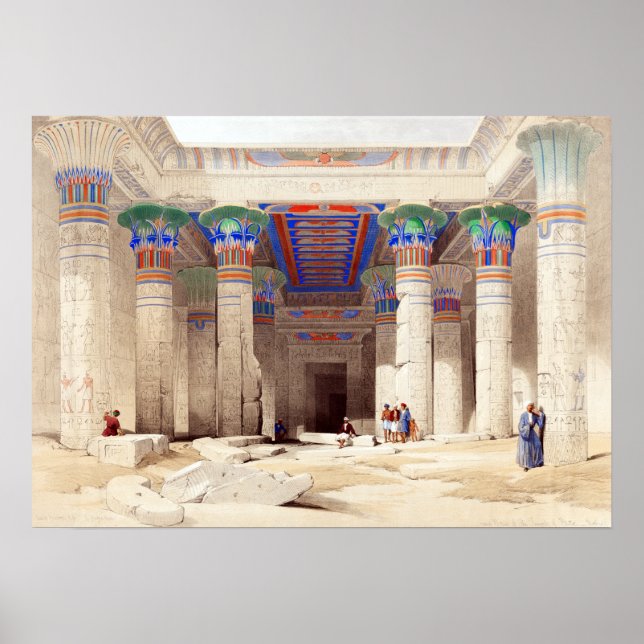 Póster David Roberts Grand Portico of the Temple of Phila (Frente)