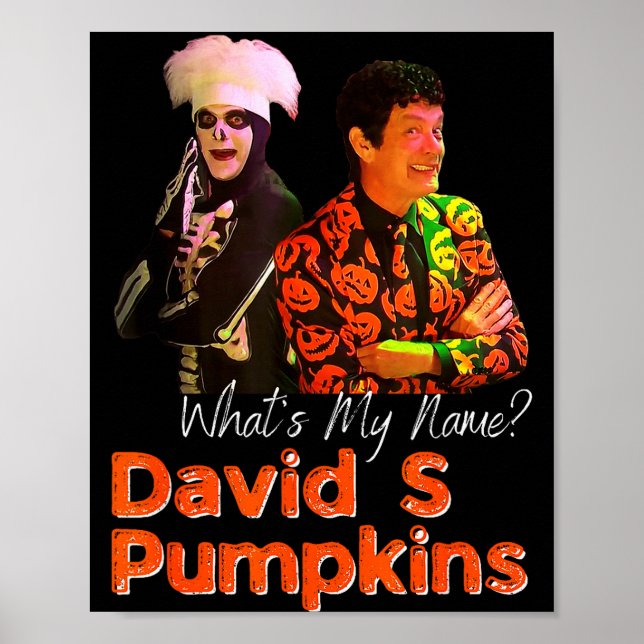 Póster David S Pumpkins Skeleton Funny Skit Men Clothing  (Frente)